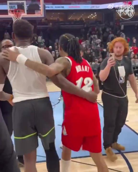 狼王&槍王惺惺相惜！華子賽后與莫蘭特相互致意！